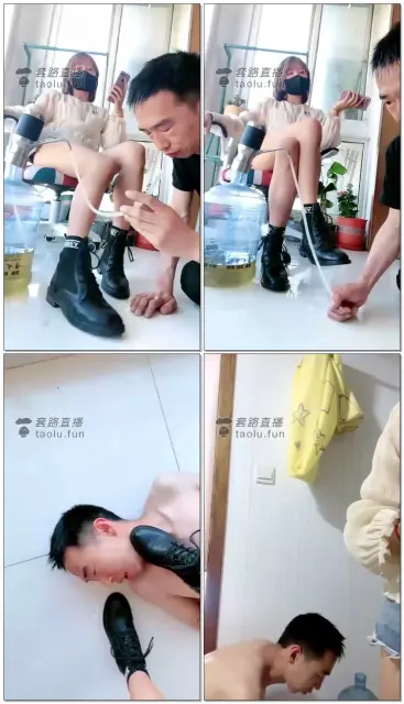 【美离子】调教电动饮水机无限圣水灌吐,混合洗脚水