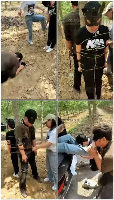 【燃一S】户外!男女m一起溜,遛狗,耳光,踢裆虐乳,舔脚突发事件路人经过【23分46秒】