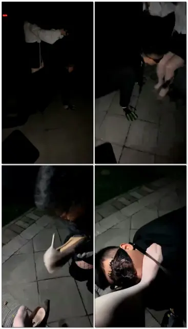 【西安妮妮】户外调教白丝高跟