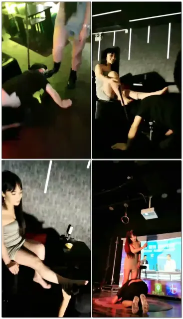 【Michelle傲雪s】酒吧公调贱狗,舔啤酒裸足耳光重度踢裆SP