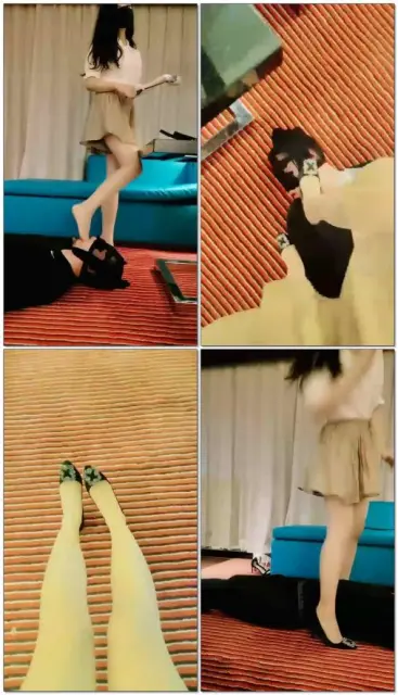 【Melody小律s】调教场肉丝高跟（被锁的男同学）