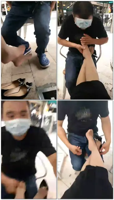 【艳主s】丝足，户外捏脚，喂食