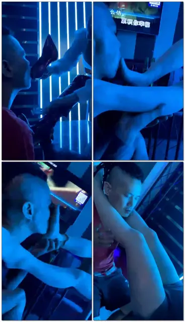 【三三】带狗出来唱歌，KTV调教，踩踏，虐乳