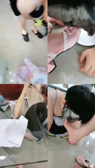 【禾禾子】饭桌调教叔叔，女仆装叔叔，喂食