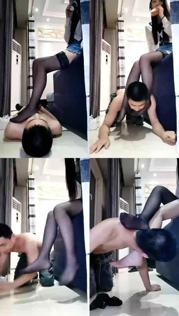 【猫神大人】把素人学弟当成垃圾桶玩弄，圣水淋黑丝脚,呕吐喂食酸奶面包