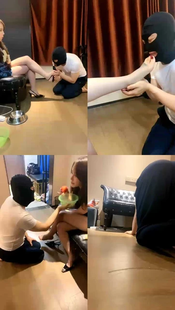 【三三】咀嚼喂食贱狗，踩踏，圣水