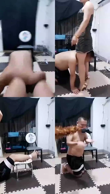 【霸道姐】舔脚圈养狗