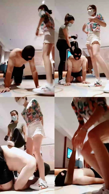 【多多s&芒果S】双主开虐，全体重踩头，摩擦狗头狗爪，钻胯耳光