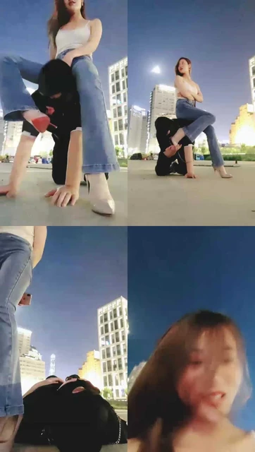 【一嬛女皇】户外遇狗，户外舔鞋舔脚，深喉坐脸