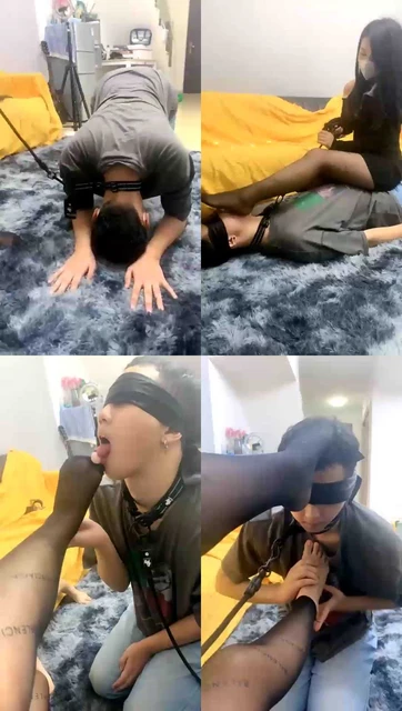 【涵涵S】首次调教，耳光深喉，骑马舔脚