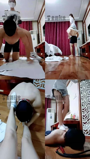 【多多S】调教第一次约现的奶狗，骑马踩脸，耳光