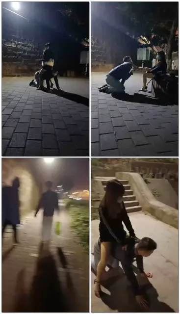 【套路第一帅男神】超刺激户外巅峰新作调教，鞭打耳光舔脚打手心专胯骑马