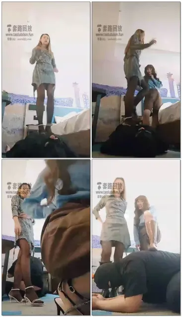 【二宝s】双S高跟踩踏高跟爆踢肥狗