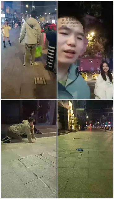 【第一帅男神】(被删视频)首次露脸极品美女小橙户外调教之搭讪路人,搭讪成功奖励舔脚,搭讪失败耳光口水