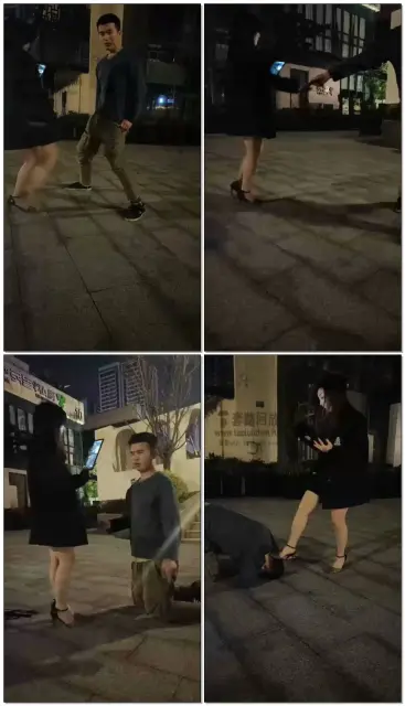 【第一帅男神】首次露脸极品美女小橙户外调教,搭讪成功奖励舔脚,搭讪失败耳光口水