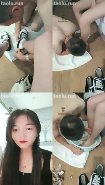 【00小主s】 露脸调教 帆布鞋棉袜牛奶洗脚 