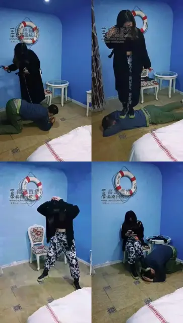 【户外第一帅男神】美女依依首次暴打男神，抽耳光揪耳朵鞭打踩踏踢裆