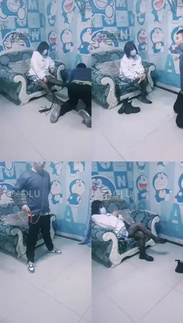 【第一帅男神】极品美女小六暴力调教,舔丝袜脚鞭打,踩踏坐脸虐乳