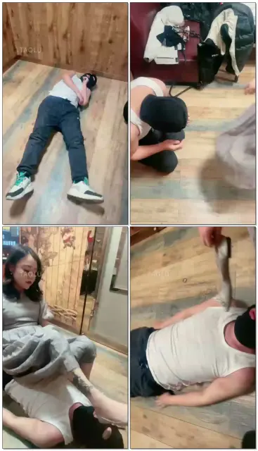 【逗逗s】KTV暴力美学暴打偷舔我鞋的傻逼(一)