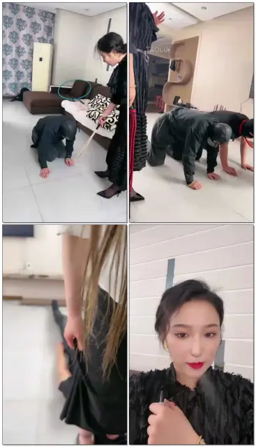 【鑫儿教头】随意玩耍两个贱奴鞭打羞辱骑马遛狗