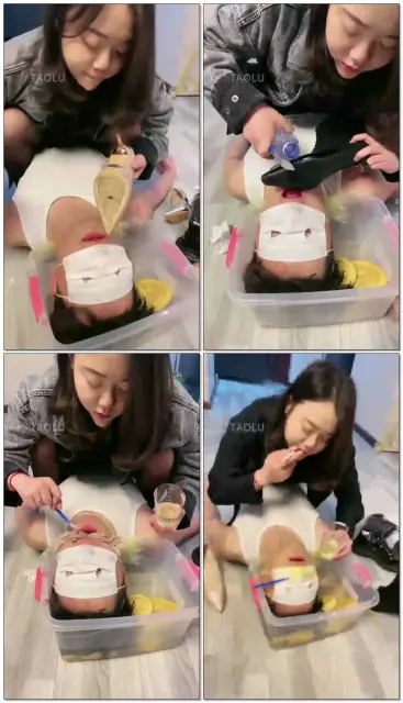 【逗逗s】仰视五双脏鞋刷鞋水与刷牙水圣水狗嘴接住喝不下去就呛耳鸣!