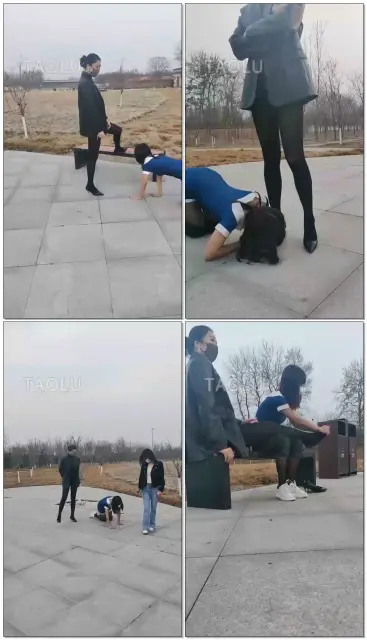 【北京冷大人S】户外调教女犬，路人围观