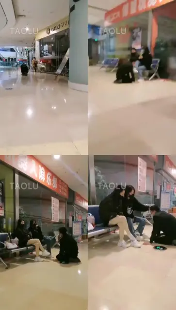 【傲柔】商场中的调教,狗子向路人跪求食物