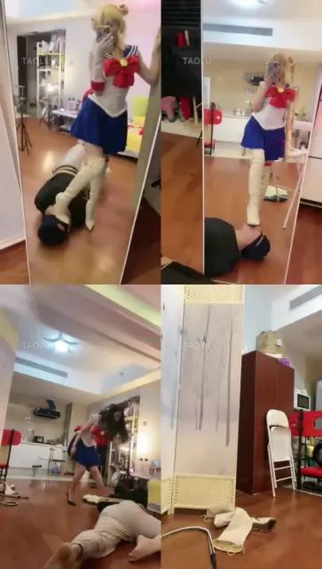 【芷晴】刑调、教训自家狗子,高跟靴踩头全体重踩踏高跟踩踩全体重花式踩脖子深