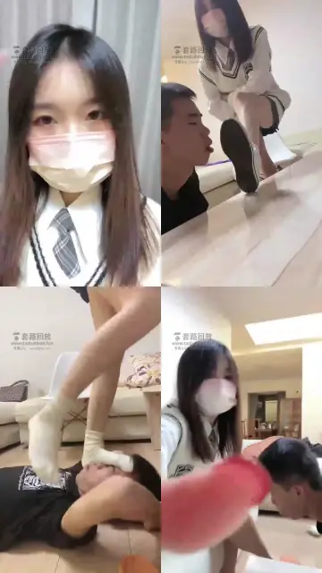 【奶味茶茶】学生S帆布鞋白袜辱奶狗