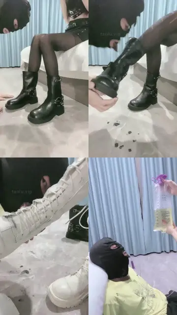 【伊妮】高能挑战用舌头擦亮女主人的皮靴