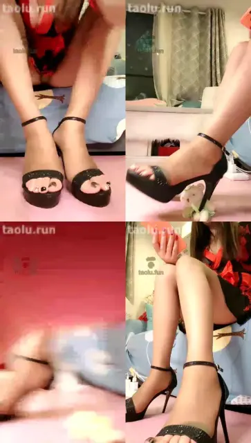 【咩祖】第一视角漏趾咖丝 黑凉高 