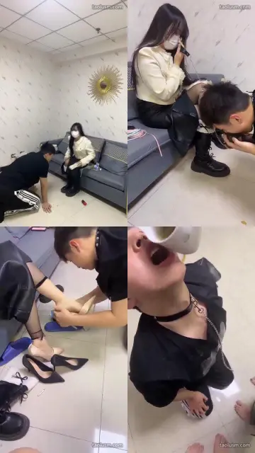 【草莓】和闺蜜一起调教大学生