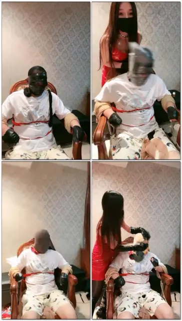 【苏州十三姨】无底线窒息老贱狗无敌耳光丝巾包头丝袜套头