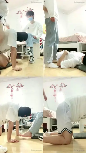 【南京欣欣s】情侣主TJ棉袜除臭剂舔脚骑马钻胯踩踏