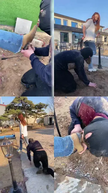 【星染】户外强迫狗舔超脏泥土鞋底/叼袜子遛狗【续集】