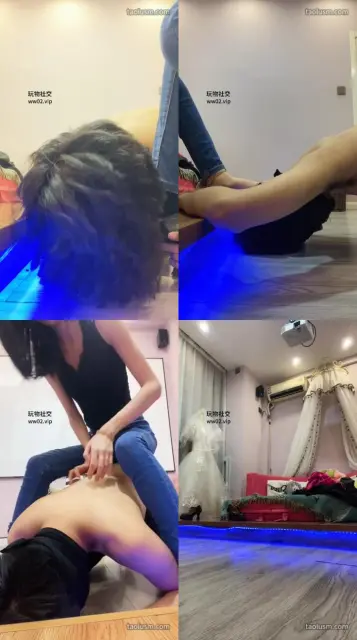 【织羊】近距离舔脏鞋裸足/骑马狗爬/抽耳光