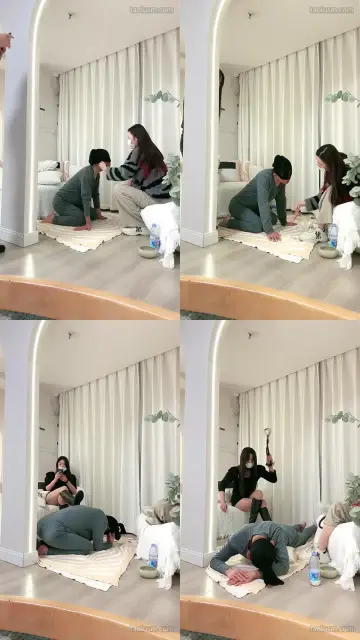 【晨颜】双女王制服嘴嗨刑奴