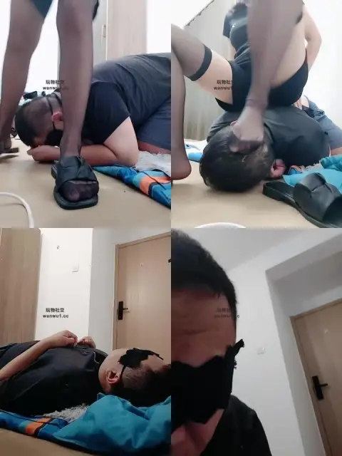 【上海学生主】骑狗背/黑丝脚踩/坐脸窒息/揪耳朵【双视角版】