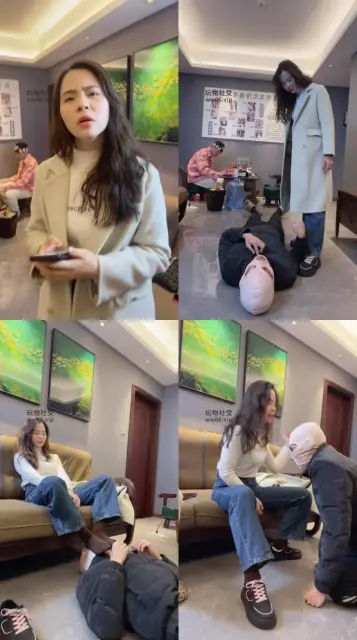 【猴哥】卷发女神S-踢裆/踩踏/原味棉袜捂脸窒息