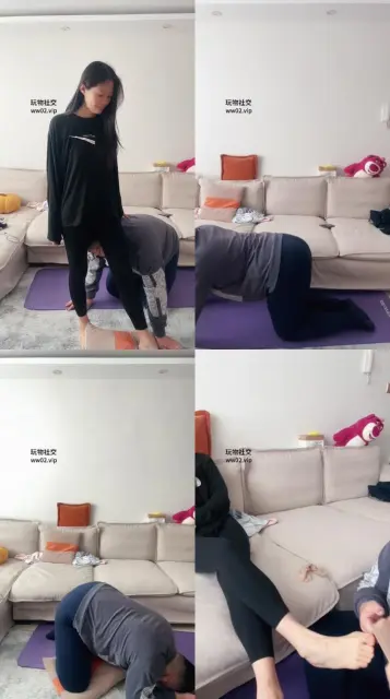 【埋汰】女神拿狗当健身器材