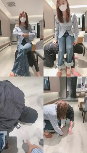 【晓雅】高跟踩手指刑-物化人体座椅