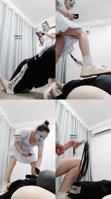 【姗姗】脏鞋白袜踩踏地毯奴
