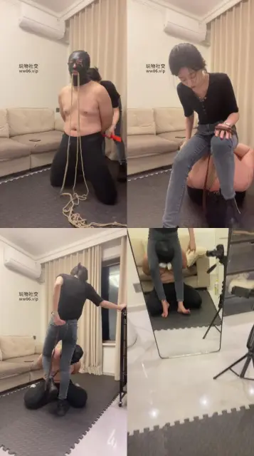 【林嘉】五花大绑-白袜堵嘴重度踢踹