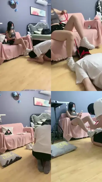 【金桔小主】长腿S空军一号白船袜踩狗子