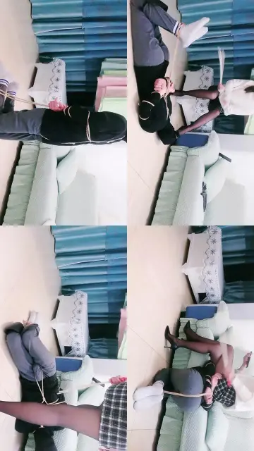 【小妈咪】五花大绑/高跟黑丝踩虐/藤条抽/滴蜡