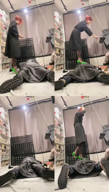 【冰诺】绿高跟猛踩狗背