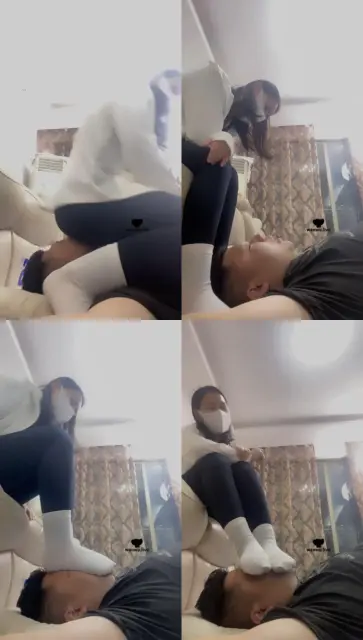 【素人星探】窒息-白袜脚踩脖/手捂/坐脸