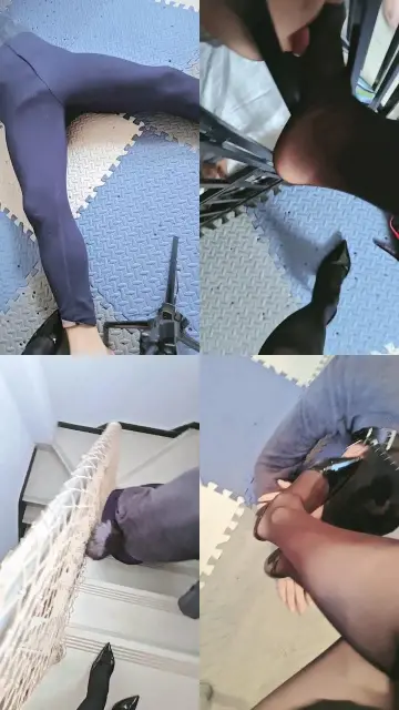 【豫安然】高跟黑丝踩/坐狗背/囚禁狗笼