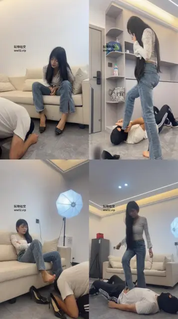 【白鹭】素人S-跪舔高跟/抽耳光/转胯骑马/踩踏