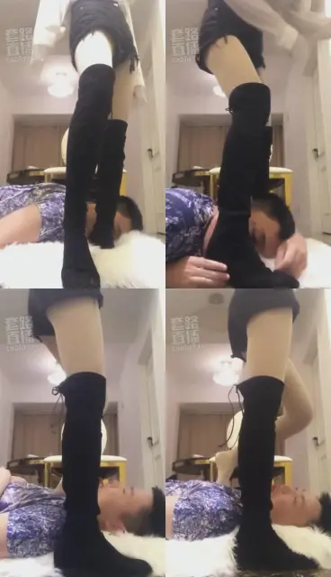 【CICI】超脏长靴丝袜调教辱骂骚狗